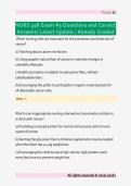 NURS 498 Exam &num;3 Questions and Correct  Answers&sol; Latest Update &sol; Already Graded 