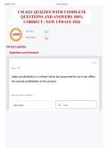 CM 4221 QUIZZES WITH COMPLETE QUESTIONS AND ANSWERS 100&percnt; CORRECT &vert; NEW UPDATE 2026