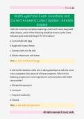 NURS 498 Final Exam Questions and  Correct Answers&sol; Latest Update &sol; Already  Graded