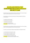 ACCUPLACER Writing Test Overview and Review &ndash; Practice Questions and Answers &vert; College Placement Exam &vert; 2026&ndash;2027 A&plus; Grade Study Guide