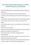 CLC Exam Study Guide &ndash; 2026&sol;2027 &vert; Study Guide Questions with 100&percnt; Verified Answers &vert; A&plus; Guaranteed
