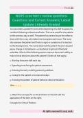 NURS 1100 test 1 review questions  Questions and Correct Answers&sol; Latest  Update &sol; Already Graded 