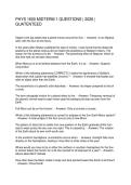 PHYS 1600 MIDTERM 1 QUESTIONS 2026 GUATENTEED