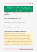NURS 1100 - Exam 3 Questions and  Correct Answers&sol; Latest Update &sol; Already  Graded