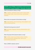 NURS 1100 FINAL Questions and Correct  Answers&sol; Latest Update &sol; Already Graded