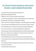 CLC Exam Practice &ndash; Latest Updated Study Guide 2026&sol;2027 &vert; Practice Questions with Correct Answers