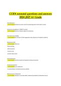 CCRN Neonatal &ndash; Questions and Answers &vert; Critical Care Nursing &vert; 2026&ndash;2027 A&plus; Grade
