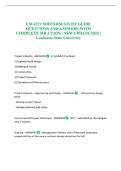 CM 4221 MIDTERM STUDY GUIDE QUESTIONS AND ANSWERS WITH COMPLETE SOLUTION &vert; NEW UPDATE 2026 &vert; Louisiana State University