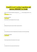 CrossFit Level 1 &ndash; Section 2 &vert; Questions and Answers &vert; Certification Preparation &vert; 2026&ndash;2027 A&plus; Grade
