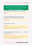 NUTR 313&colon; The Nutrients&colon; Exam 2  Questions and Correct Answers&sol; Latest  Update &sol; Already Graded 