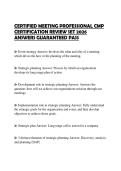 CERTIFIED MEETING PROFESSIONAL CMP CERTIFICATION REVIEW SET 2026 ANSWERS GUARANTEED PASS
