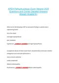 APEA Pathophysiology Exam Newest 2026  Questions and Correct Detailed Answers  Already Graded A&plus; 