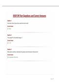 OSSF DR Test Questions and Correct Answers