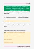 PN Fundamentals Online Practice B  Questions and Correct Answers&sol; Latest  Update &sol; Already Graded