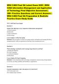 WGU C468 Final OA Latest Exam 2025 &vert; WGU C468 Information Management and Application of Technology Final Objective Assessment &vert; 300&plus; Practice Questions and Correct Answers &vert; WGU C468 Final OA Preparation & Realistic Practice Exam Study Guide