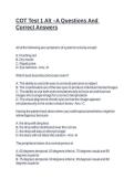 COT Test 1 Alt &ndash;A Questions And Correct Answers  