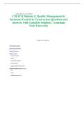 CM 4221 Module 3 &vert; Quality Management & Statistical Control in Construction Questions and Answers with Complete Solution &vert; &vert; Louisiana State University
