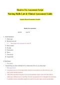 Head-to-Toe Assessment Script Nursing Skills Lab & Clinical Assessment Guide&period; Complete Physical Examination Checklist&period; Updated Version&period; 2025 -2026