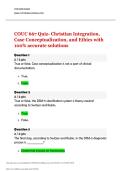 COUC 667 Quiz &vert; Christian Integration&comma;  Case Conceptualization&comma; and Ethics &vert; with 100&percnt; accurate solutions 