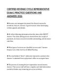 CERTIFIED REVENUE CYCLE REPRESENTATIVE EXAM 2 PRACTICE QUESTIONS AND ANSWERS 2026