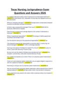 Texas Nursing Jurisprudence Exam Questions and Answers 2026