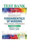 TEST BANK Fundamentals of Nursing Theory Concepts and Applications 4th Edition Wilkinson
