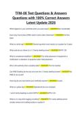 TFM-08 Test Questions & Answers Questions with 100- Correct Answers Latest Update 2026