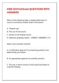 KINE 223 Final Exam QUESTIONS WITH ANSWERS