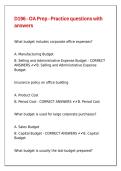 D196 - OA Prep - Practice questions with answers