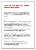 WGU D196 Exam Questions Correctly Answered New Update