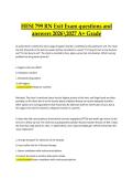 HESI 799 RN Exit Exam &ndash; Questions and Answers &vert; 2026&ndash;2027 A&plus; Grade