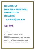 ECG Workout Test Bank &lpar;8th Ed&rpar; by Jane Huff &vert; Arrhythmia Interpretation MCQs &vert; Cardiac Monitoring Nursing Test Bank 2026