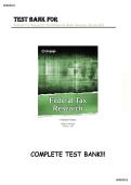 Test Bank  &ndash; Federal Tax Research &lpar;13th Edition&rpar; By Roby Sawyers & Steven Gill &vert; All Chapters Covered &vert; Rated A&plus; &vert; Newest Edition
