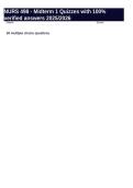 NURS 498 - Midterm 1 Quizzes with 100&percnt; verified answers 2025&sol;2026