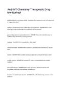AAB-MT-Chemistry-Therapeutic Drug Monitoring Exam Questions & Answers