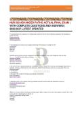 NUR 502 ADVANCED PATHO ACTUAL FINAL EXAM &vert; WITH COMPLETE QUESTIONS AND ANSWERS &vert; 2026&sol;2027 LATEST UPDATED