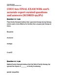 COUC 601 FINAL EXAM With 100&percnt; accurate expert curated questions and answers &lpar;SCORED 99&period;8&percnt;&rpar;