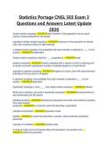 Statistics Portage CNSL 503 Exam 3 Questions and Answers Latest Update 2026