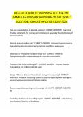 WGU D774 INTRO TO BUSINESS ACCOUNTING EXAM QUESTIONS AND ANSWERS WITH CORRECT SOLUTIONS GRADED A&plus; LATEST 2025-2026