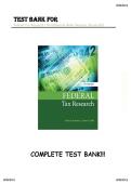 Test Bank  &ndash; Federal Tax Research &lpar;11th Edition&rpar; By Roby Sawyers & Steven Gill &vert; All Chapters Covered &vert; Rated A&plus; &vert; Newest Edition