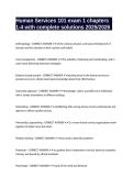 Human Services 101 exam 1 chapters 1-4 with complete solutions 2025&sol;2026