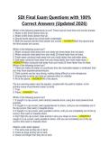 SDI Final Exam Questions with 100- Correct Answers &lpar;Updated 2026&rpar;
