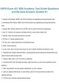 USPS Exam 421 SSA Academy Test Guide &ndash; Questions and Revised Answers Graded A&plus; &lpar;2026&sol;2027&rpar;