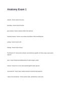 Anatomy Exam 1 Questions with Correct Answers