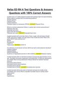 Relias ED RN A Test Questions & Answers Questions with 100- Correct Answers&period;
