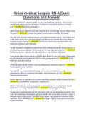 Relias medical surgical RN A Exam Questions and Answer