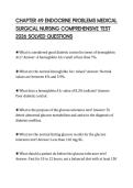 CHAPTER 49 ENDOCRINE PROBLEMS MEDICAL SURGICAL NURSING COMPREHENSIVE TEST 2026 SOLVED QUESTIONS