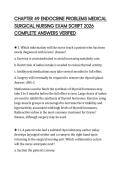 CHAPTER 49 ENDOCRINE PROBLEMS MEDICAL SURGICAL NURSING EXAM SCRIPT 2026 COMPLETE ANSWERS VERIFIED