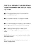 CHAPTER 49 ENDOCRINE PROBLEMS MEDICAL SURGICAL NURSING REVIEW FILE 2026 TESTED QUESTIONS