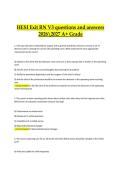 HESI Exit RN V3 &ndash; Questions and Answers &vert; 2026&ndash;2027 A&plus; Grade